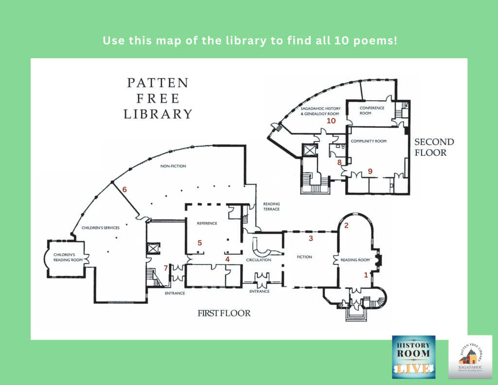 PFL map with poetry walk numbers